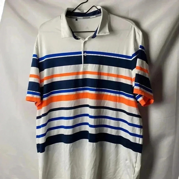 ADIDAS MENS XL POLO ATHLETIC SHIRT POLYESTER SPANDEX BLEND GOOD CLEAN CONDITION - Picture 3 of 12